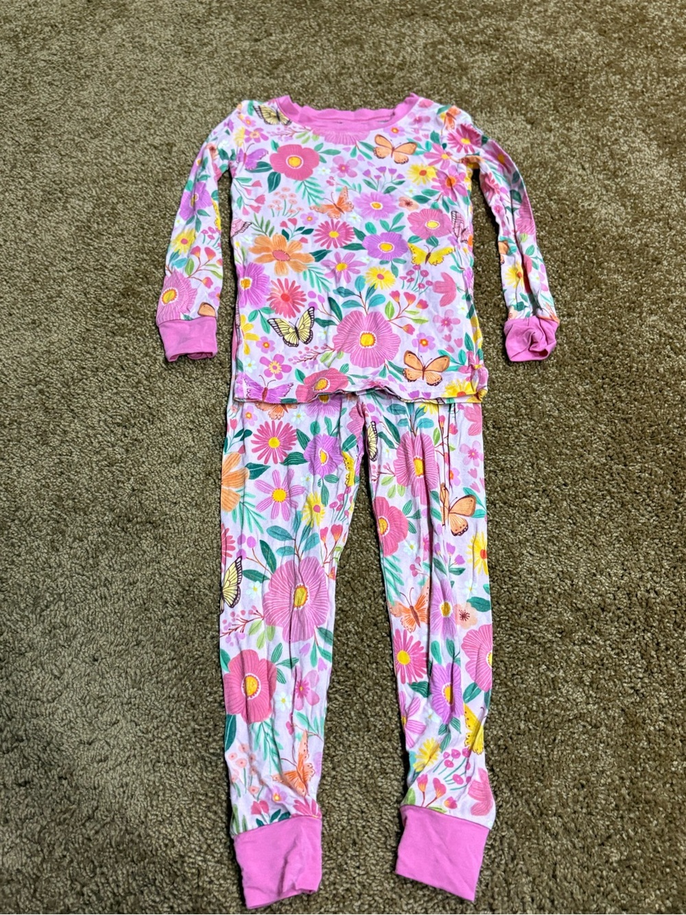 Little Sleepies Floral & Butterfly Pajama Set 2T